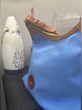 Dooney & Bourke Navy Blue Nylon Large Erica Shoulder Bag